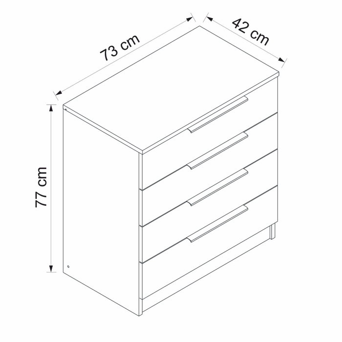 Hanah Home Kale Plus - 7913 Cómoda de Nogal